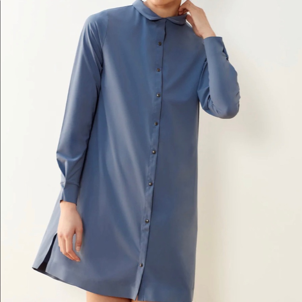A Day Back to Front dress in mineral, Large